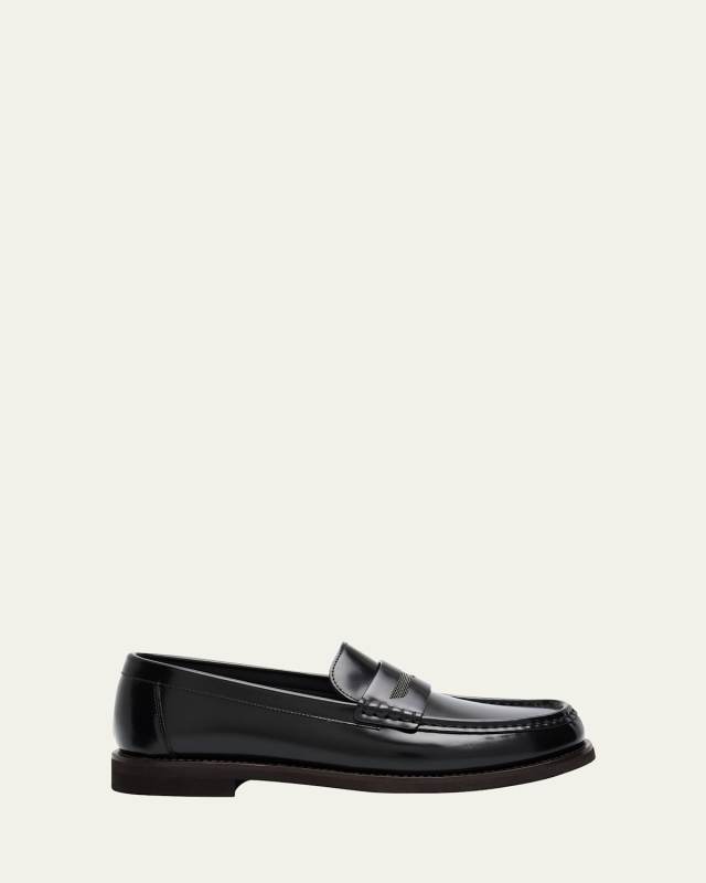 Leather Monili Penny Loafers